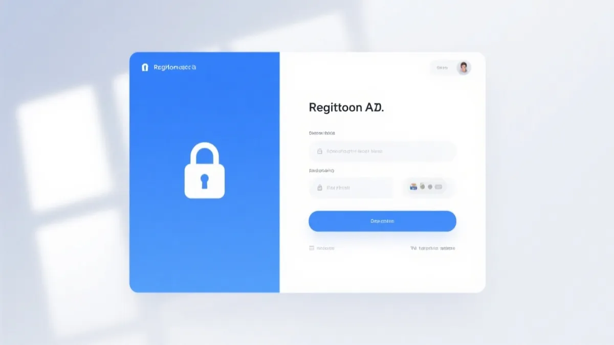 注册入口页面结构示意,包含导航、表单与帮助区